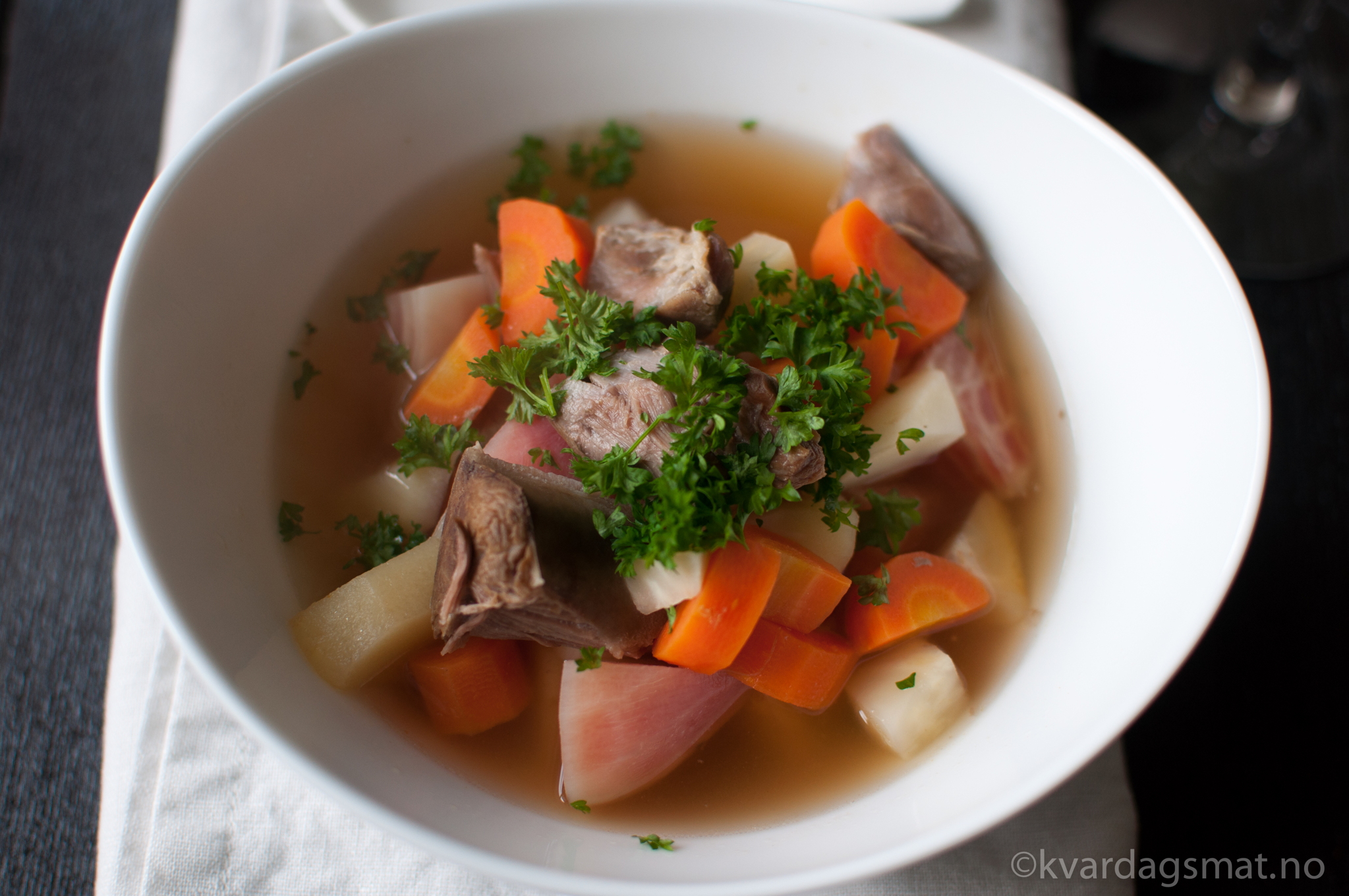 restesuppe med fårikål